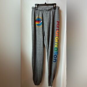 Aviator Nation Sweatpants - Heather Grey - Size Medium